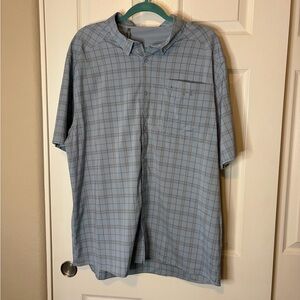 Men's Under Armor Gray Plaid Drift Tide S/S Button Up 2X NWT Fishing
